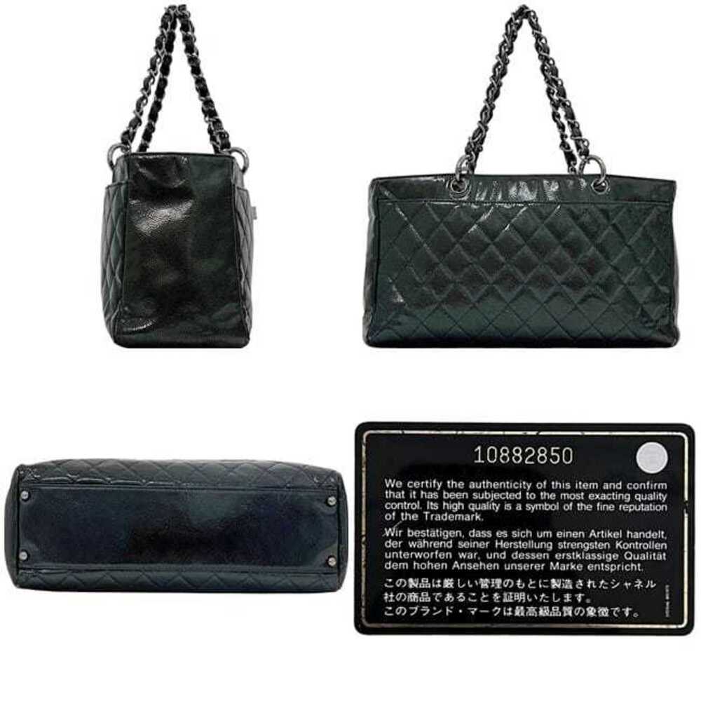 CHANEL Green Leather Tote Bag - Picture 3 of 11